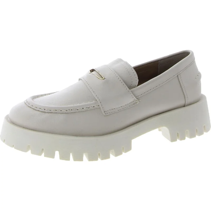 Lawrence Womens Lugged Sole Platform Loafers