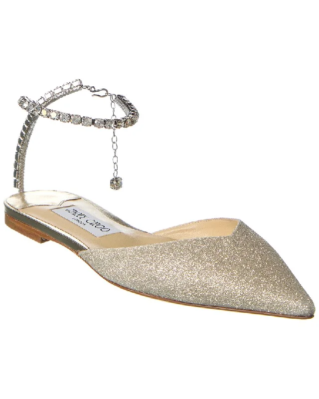 Jimmy Choo Saeda Glitter Flat