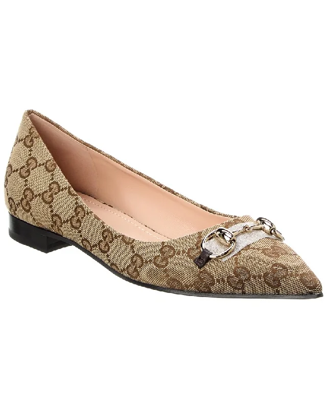 Gucci Gg Canvas Ballet Flat