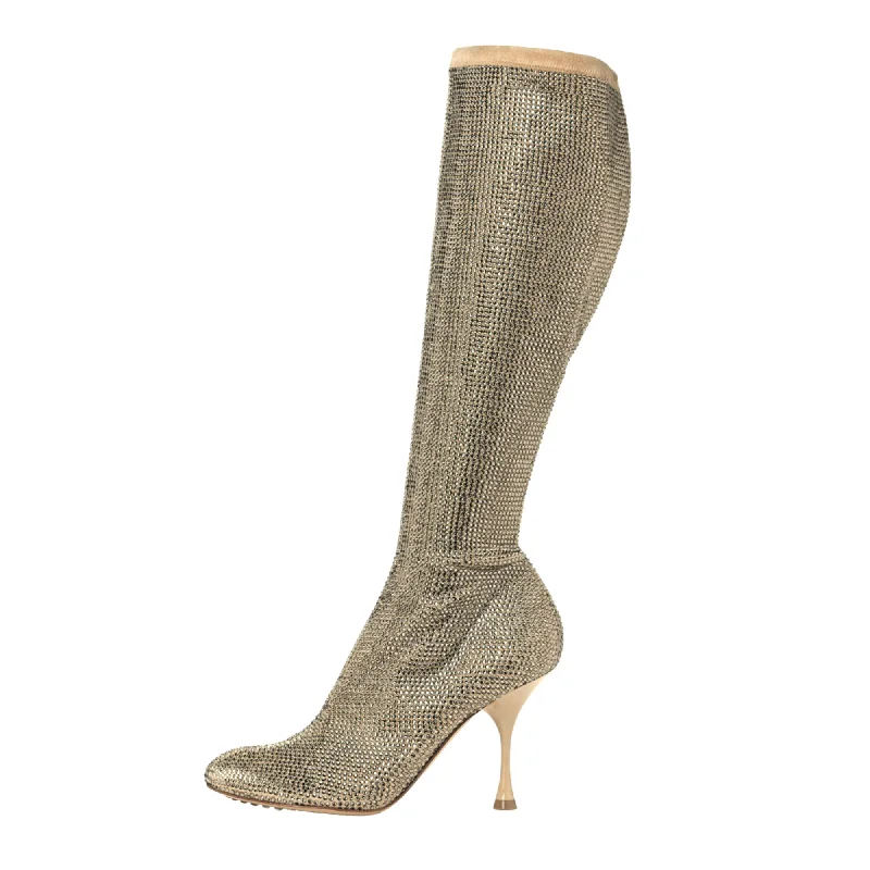 Bottega Veneta Sparkle Dot Embellished Boots