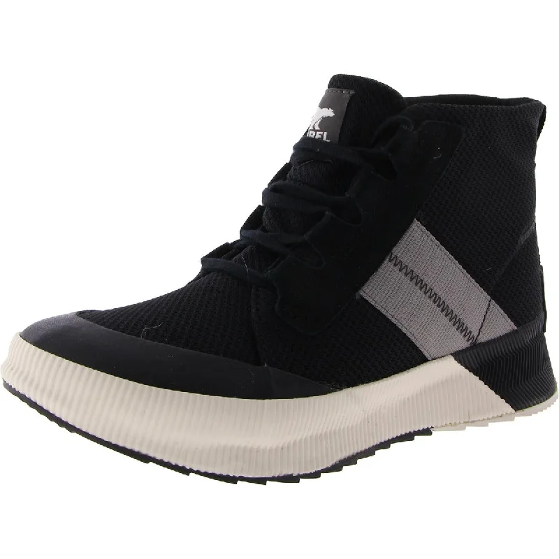 Out N About III Womens Leather Trim Waterproof High-Top Sneakers