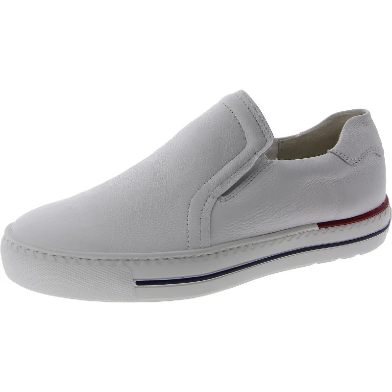 Womens Leather Slip On Slip-On Sneakers