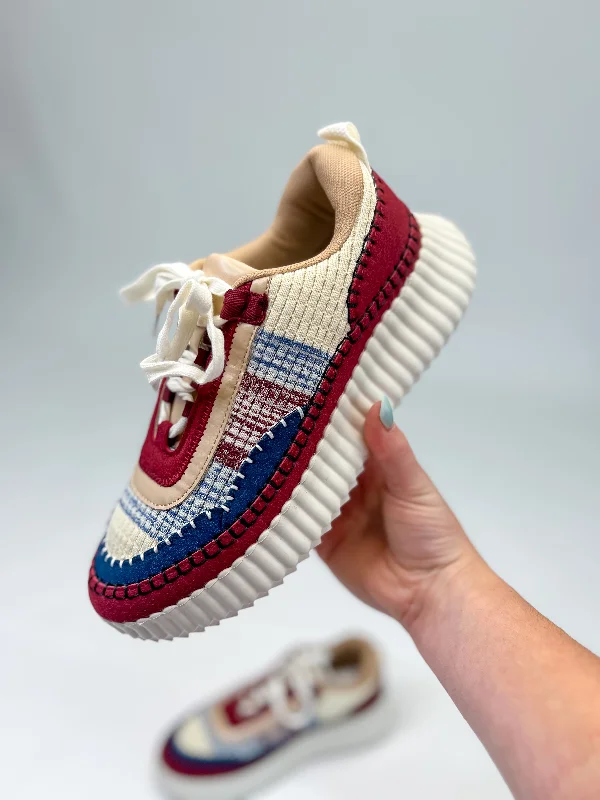 [Corky's] Adventure Sneaker-Burgundy Multi