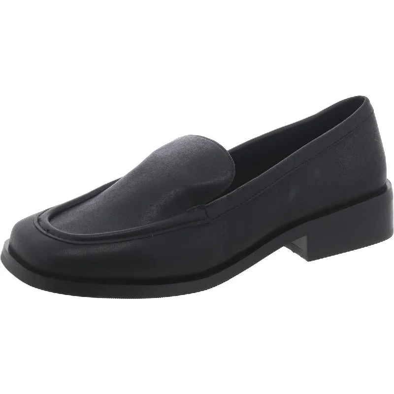 Open Edit Womens Blayke Faux Leather Square Toe Loafers