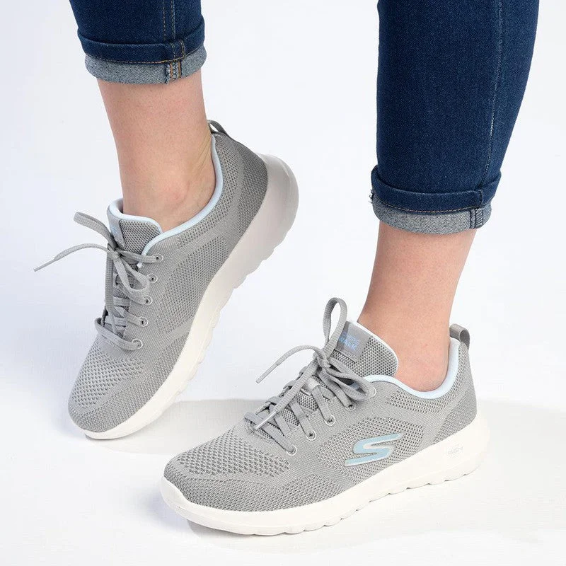 Skechers Go Walk Joy Lace Up Sneaker - Gray Blue