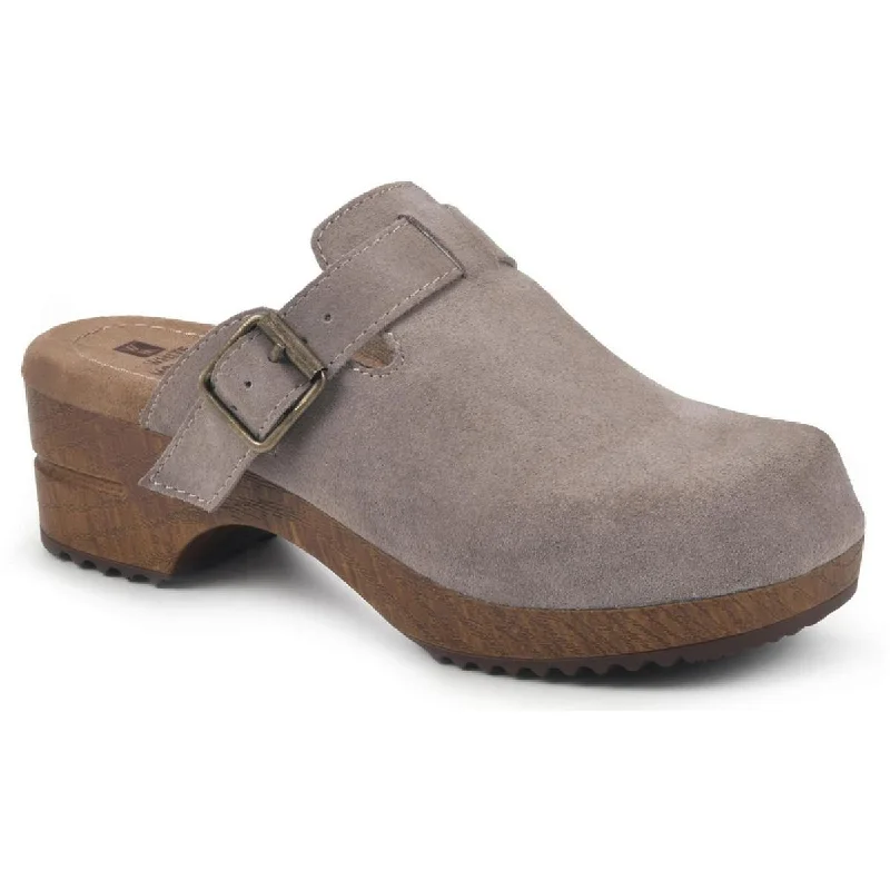 White Mountain Womens Behold Suede Mules Clogs